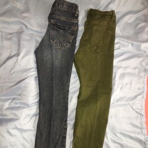 Boys Lot 2 Denim Jeans Exc Fit Size 7 New